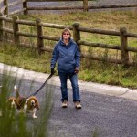 Bag lady and her dogs Bag lady and her dogs