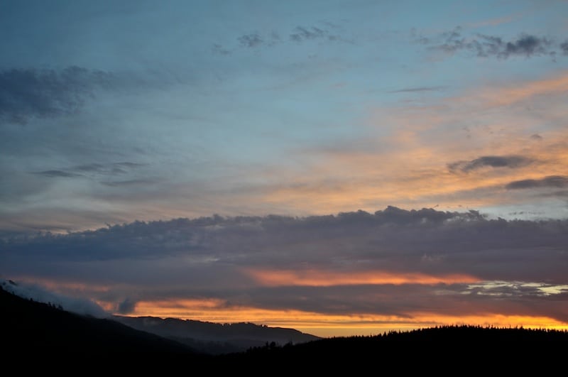 Daily Snap: Cloud Pour on Sunset